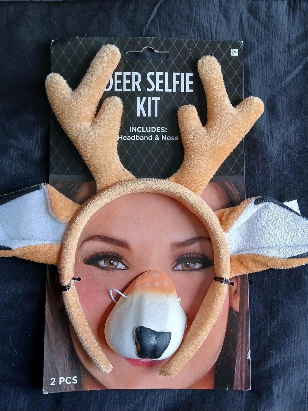 Reindeer Selfie Kit - Tan Headband & Nose